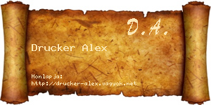 Drucker Alex névjegykártya